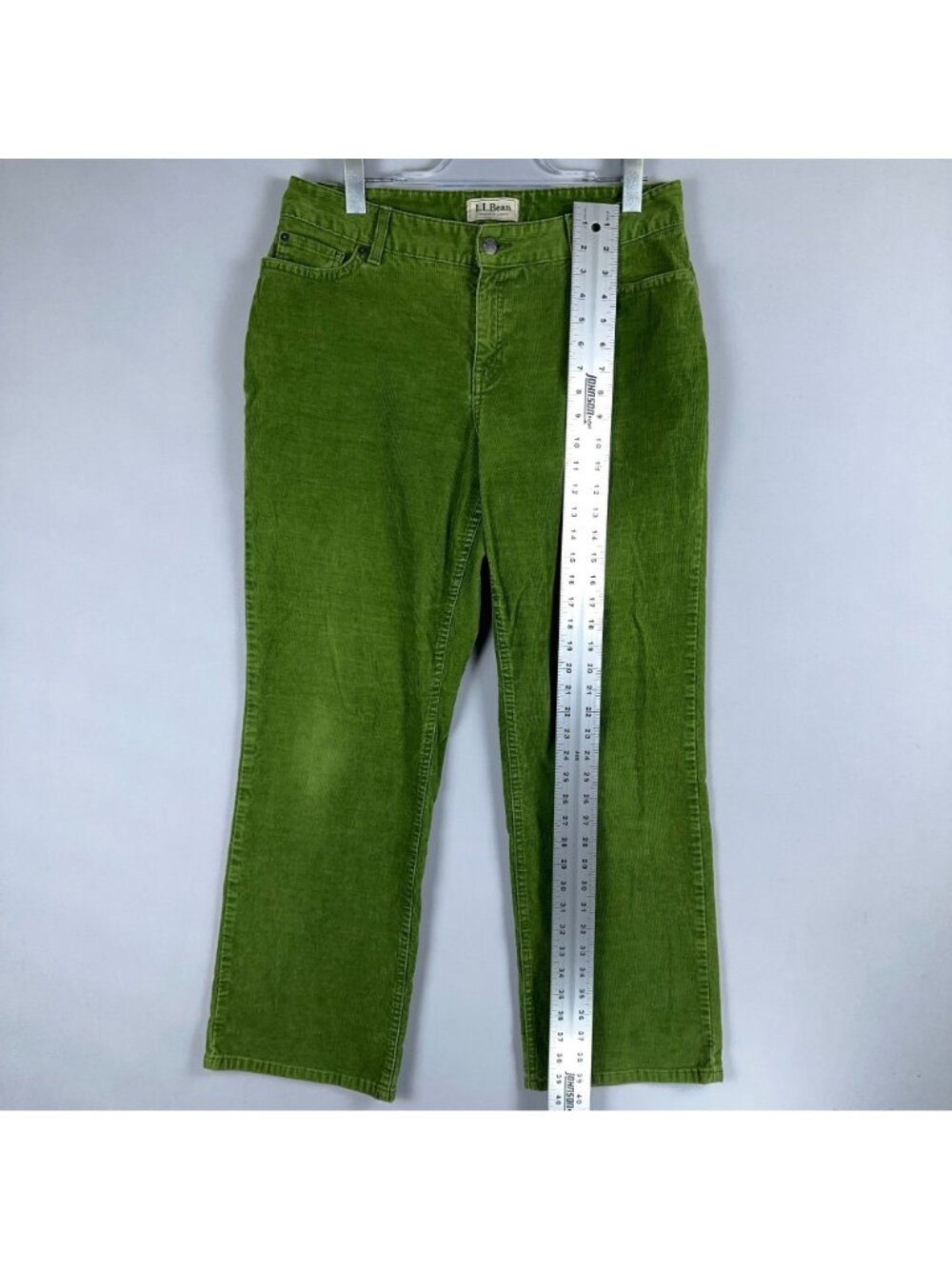 L.L. Bean Straight Corduroy Pants Favorite Fit Curvy Womens Size 14 Regular Gree - Picture 9 of 14